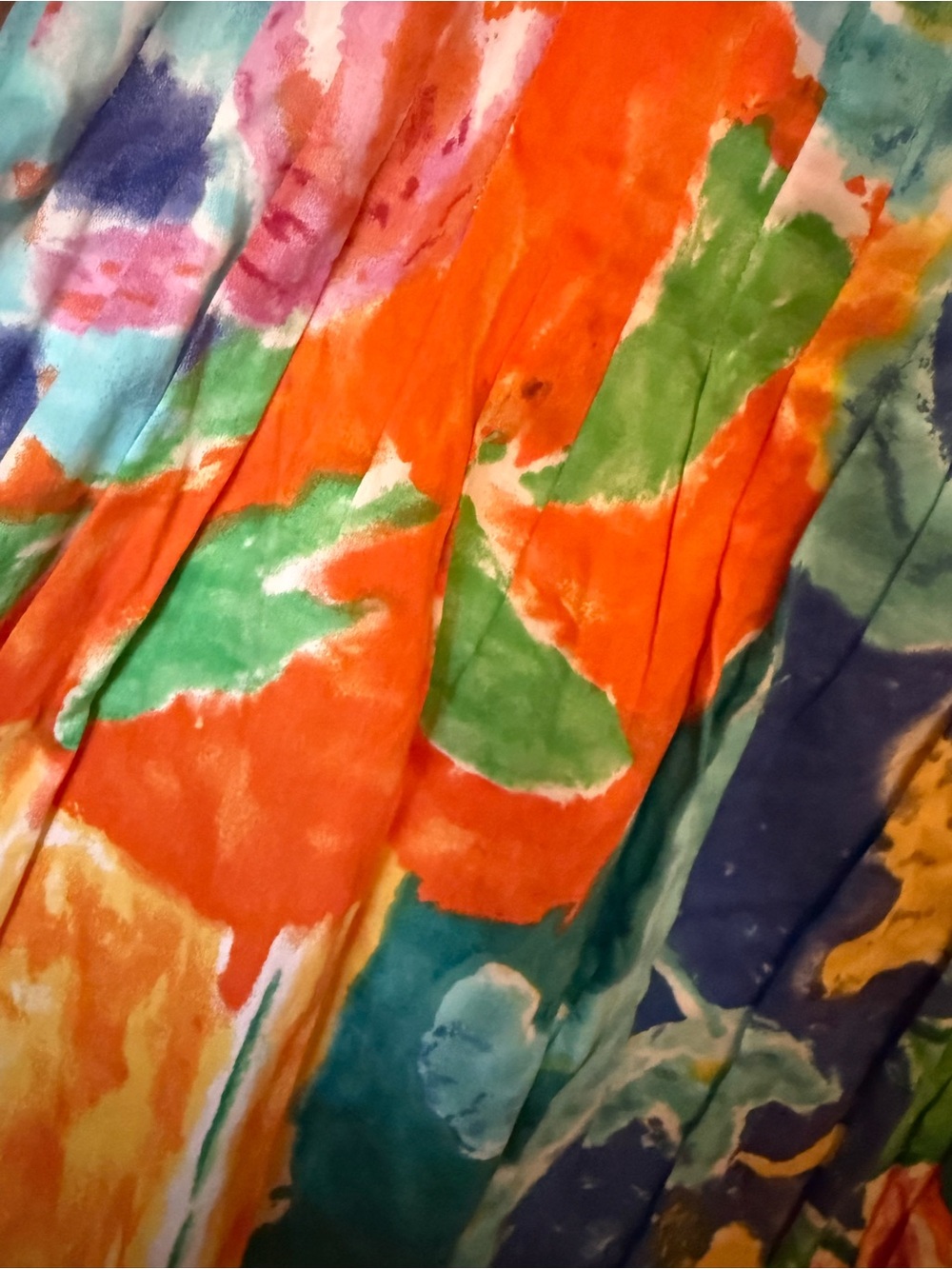 Ralph Lauren Bright Multicolor Floral Dress — Red, Orange, Blue - Picture 8 of 8